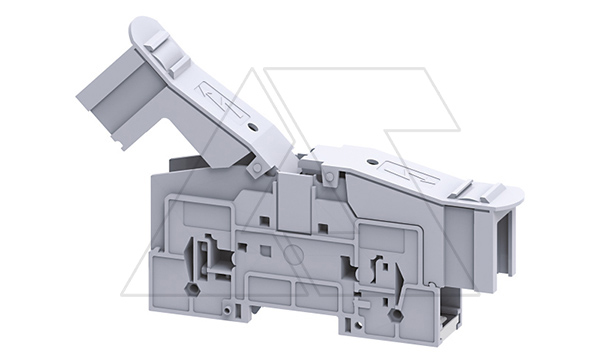 Клемма болтовая PTB300SH /55x218,6mm, 2 присоед., M16, 300mm2, 520A, 1000V, с защитными крышками, серая