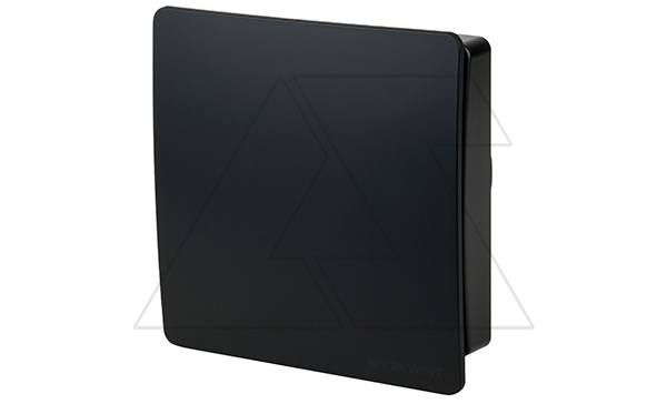 Вентилятор MZ-100 HB, датчик влажности, черный матовый, короткий патрубок 38мм, Ø100мм, вал на подшипниках, обратный клапан, 230В, 9,5Вт, 95м³/ч