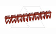 Маркер CAB3 d=1.5-2.5mm - "2" (красный) упак.1200 шт от интернет-магазина amperkin.by
