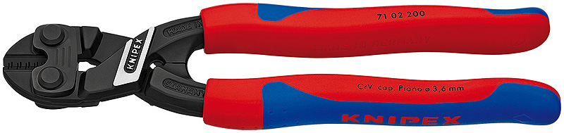 Болторез компактный CoBolt®, L-200 мм, чёрный, 2-комп. рукоятки (KNIPEX)