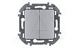 Inspiria - Выключатель двухклавишный (алюминий) от интернет-магазина amperkin.by