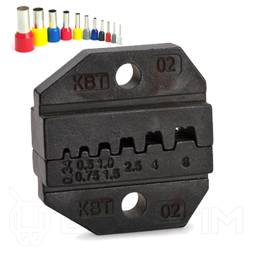 Матрица МПК-02 для обжима втулочных наконечников сечением 0.25-6 мм (КВТ)