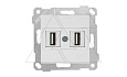 Rita - Розетка 2xUSB Type A, для передачи данных, белый от интернет-магазина amperkin.by