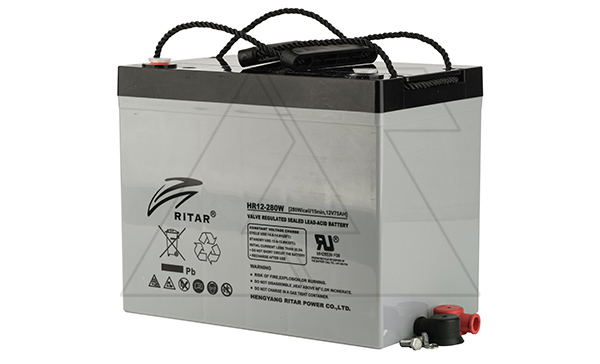 Батарея аккумуляторная Ritar HR12-280W, F11(M6), 12V/75Ah, 218x260x169 HxLxW, 24.8kg, 15 лет