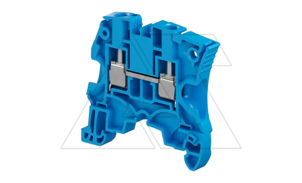 Клемма TE ZS6-BL/6 винтовой зажим, для нейтрали, 41А, 1000В, синий