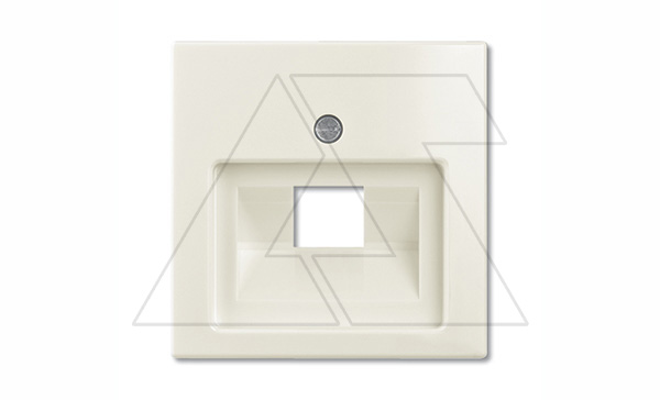 Basic 55 - Лицевая панель для одинарной информационной розетки (шале-белый)