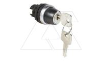 Osmoz - Переключатель с ключом, 3 положения с фиксацией, 90°(9-12-3 час.) M22, IP66 (ключ извлек. из 3-х положений)