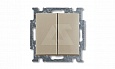 Basic 55 - Выключатель двухклавишный (шампань) от интернет-магазина amperkin.by