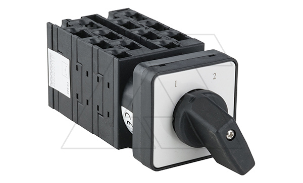 Переключатель UKT0-6-8370/E, 6P, 20A, тип 1-2, 6NO на 1_2, на дверь, фронт IP65