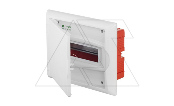 Щит встраив. ECO BOX 1x8M, N/PE 2x 2x16+5x10mm2, белая пласт. дверь, белый RAL9003, 240x300x102mm, IP40