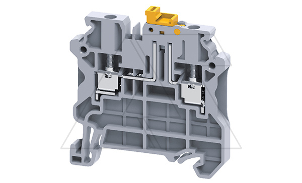 Клемма с ножевым размыкателем CYK2.5 /5x50mm, винтовая, 2 присоед., 2,5(max 4)mm2, 20A, 500V, серая