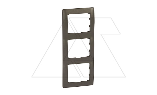 Galea Life - Рамка на 3 поста вертикальная, Dark Bronze