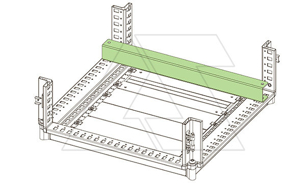 Рейка WTTF для фиксации кабеля, тип "U", для щита Ш=600мм