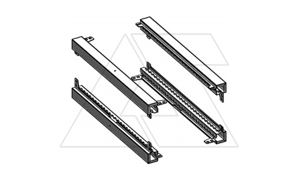 Комплект профилей для соединения рам щита NEO по глубине 400мм, RAL7035, 4шт.