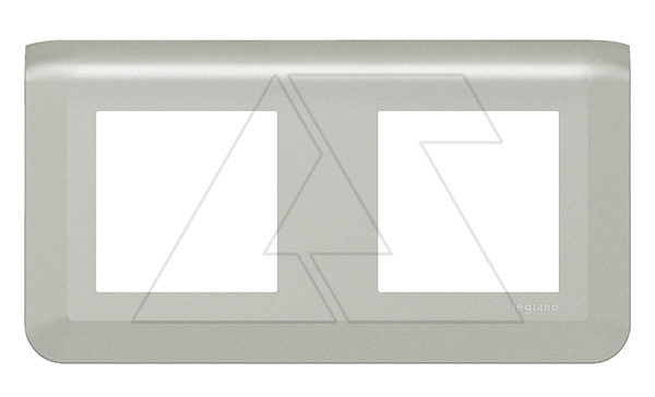 Mosaic - Рамка 2х2М, горизонтальная, алюминий (суппорт 80252 или 2х80251)