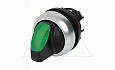 Переключатель I-0-II (60o, фикс.) с зел. рукояткой с подсв. Titan M22-WRLK3-G, IP66 от интернет-магазина amperkin.by