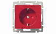 Valena - Розетка 2P+E нем. стд. с блокировкой, красная от интернет-магазина amperkin.by