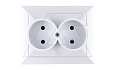 OPAL - Розетка 2x2P с рамкой, белый от интернет-магазина amperkin.by