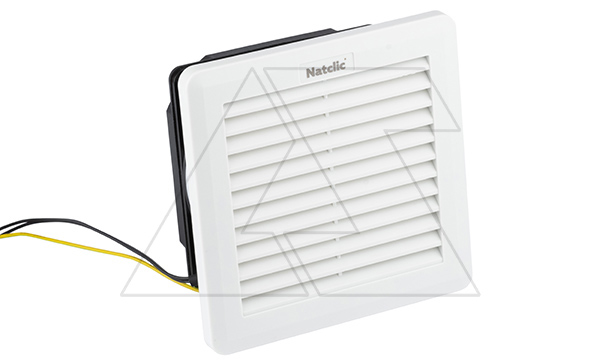 Вентилятор с фильтром SFF сдвижной 14Вт, 65м3/ч, 230VAC, габариты 200x200x105мм, вырез 177x177мм, IP54, RAL7035