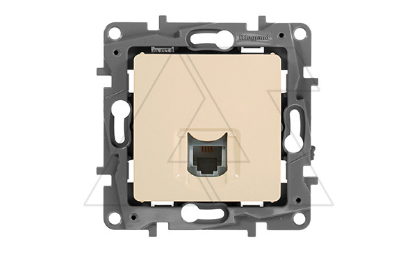 Etika - Розетка телефонная 1хRJ-11 4 конт. (сл.кость)