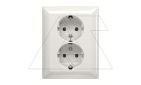 Basic 55 - Розетка 2x2P+E нем. стд. (белый)