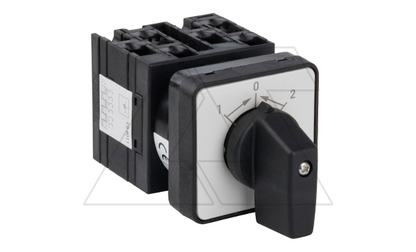 Переключатель UKT0-3-8216/E, 3P, 20A, тип 1→0←2, 3NO на 1_2, на дверь, фронт IP65