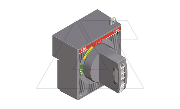 Рукоятка выносная поворотная RHE для стационарного/втычного T6, IP40 к-т основание и ось 500mm с рукояткой на дверь, серая