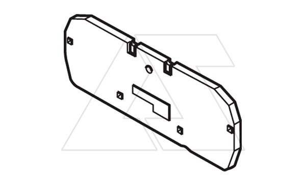 Концевой сегмент FED5.2L для клемм D 2,5/5.2L, серый