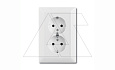 Basic 55 - Розетка  2x2P+E нем. стд. (сл.кость, блистер) от интернет-магазина amperkin.by