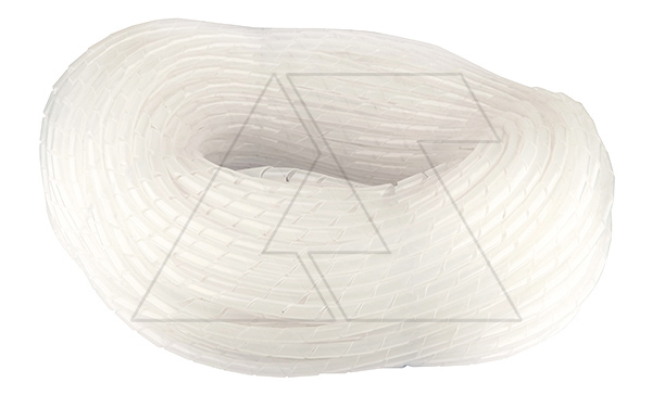 Оплетка спиральная №3, наруж. Ø 10...15мм, бухта 100м, белый