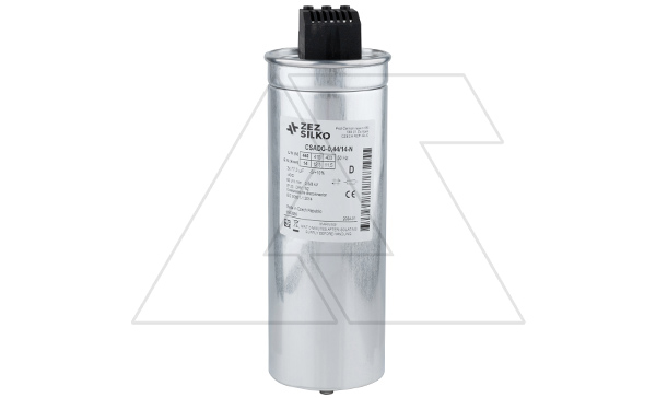 Конденсатор CSADG-0,44/14N, трехфазный, 14kVAr(440VAC), 11.5kVAr(400VAC), MKP заполненный газом, клеммник S=16mm², нормальный режим, IP20