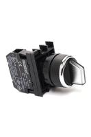 B-SL20-W-IP50-(BA-B1) Переключатель пластиковый на 2 положения (0-1) 60° с фиксацией 1НО, белый