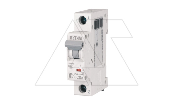 Авт. выключатель HL-C25/1, 1P, 25A, хар-ка C, 4.5kA, 1M