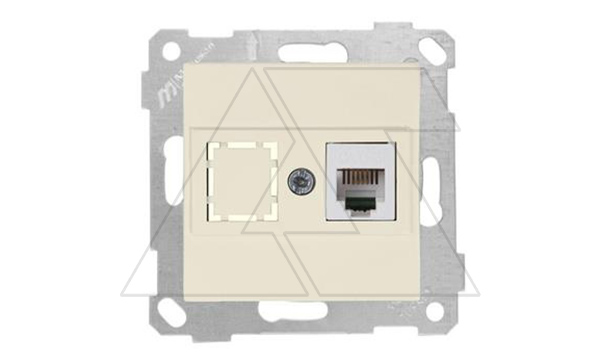 Rita - Розетка телефонная 1хRJ-12, сл.кость