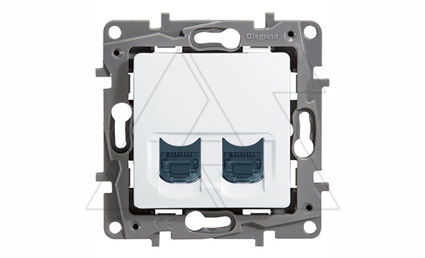 Etika - Розетка 2хRJ-45 UTP CAT5E 8конт. (белый)