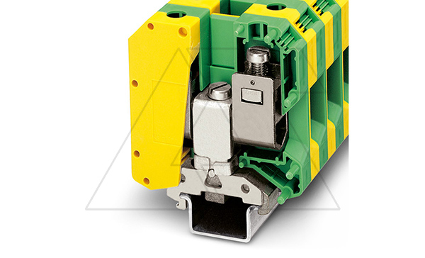 Клемма защитного проводника USLKG 50 /20mm, винтовая, 2 присоед., 50(max 70)mm2, желто-зеленая
