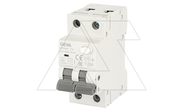 Дифф. авт. выключатель GYR9NM-C16-30mA, 1P+N, 16A, хар-ка C, 6 kA, 30mA, тип AC, 2M