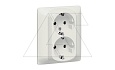 Galea Life - Розетка 2х2P+E нем.стд. со шторками в сборе, Pearl от интернет-магазина amperkin.by