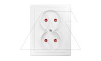 JOWISZ - Розетка 2x2P, со шторками, белый