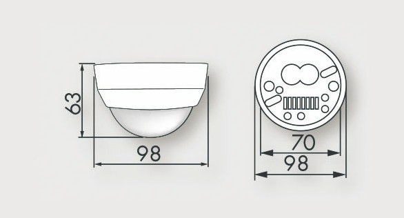 Датчик присутствия B.E.G. PD4-S-GH-SM