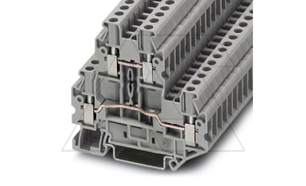 Клемма двухъярусная UTTB 2,5 /5,2mm, винтовая, 4 присоед., 2,5(max 4)mm2, 24A, 500V, серая