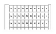 Маркеры MC512PA/5,2 для горизонт. установки, (карта 100шт) размер 4,8х12мм, "N", белый от интернет-магазина amperkin.by