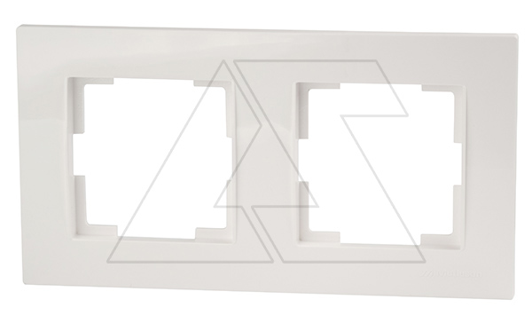 Rita - Рамка 2 поста, горизонтальный монтаж, белый