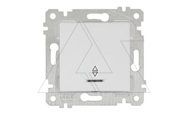 Rita - Переключатель на два направления с подсветкой, пруж. зажимы, белый