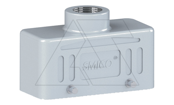 Корпус разъема, размер H16B, кабельный, верхний ввод M25, металл, IP65, RAL 7037