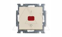 Basic 55 - Выключатель двухполюсный с подсветкой (сл.кость)
