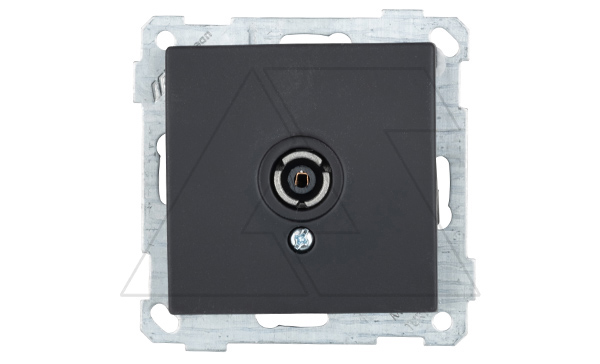 21 - Розетка TV, оконечная, черный мат