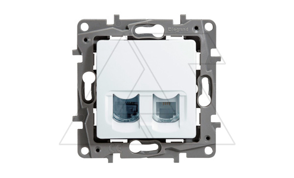 Etika - Розетка RJ11+RJ45 5E UTP (белый)