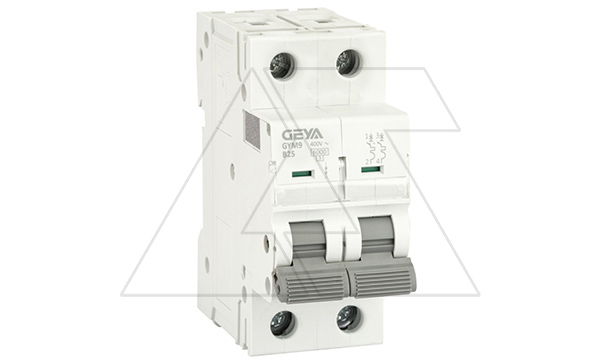 Авт. выключатель GYM9-2P-25B, 2P, 25A, хар-ка B, 6kA, 2M
