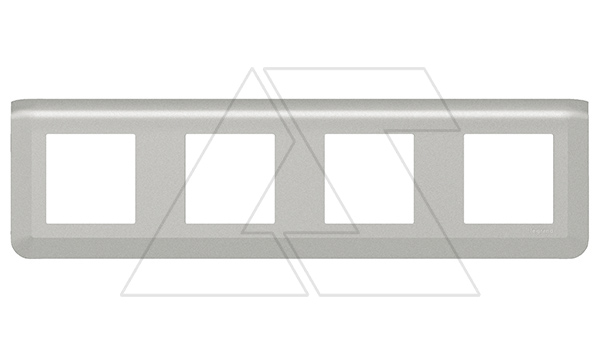 Mosaic - Рамка 4х2М, горизонтальная, алюминий (суппорт 80254 или 4х80251)